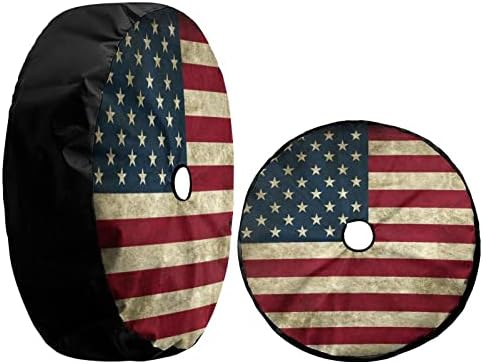 Retro American Flag Spare Tire Cover - Image 3
