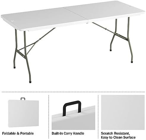 Lavish Home Indoor & Outdoor Portable Folding Table Set of 2 - Image 5