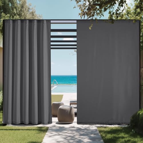 NICETOWN Canvas Rod-Free Outdoor Curtains by NICETOWN