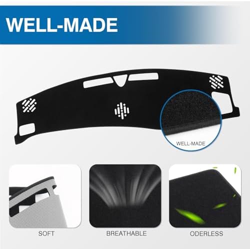 KUST Black Dash Cover for Hyundai Santa Fe 2024 2025 2026 Polyester Dashboard - Image 4