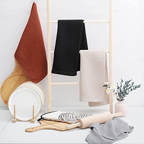 Homaxy 100% Cotton Waffle Weave Kitchen Dish Towels 8-Pack - Image 6