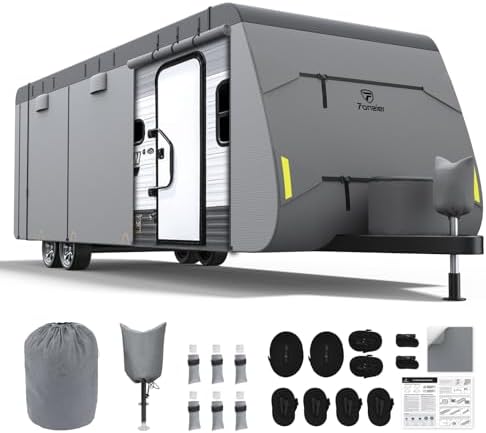 Fonzier Extra Thick 9 Layers Travel Trailer RV Cover Fits 26.1-28.6FT by Fonzier-Direct
