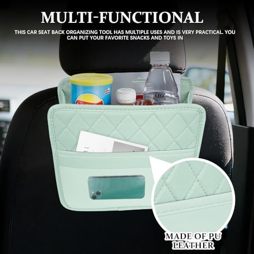 Car Seat Back Organizer, Leather Backseat Hanging Storage Bag, Car Large - Image 6