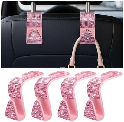 Zpana 4PCS Bling Car Seat Headrest Hooks, Crystal Rhinestones by Zpana