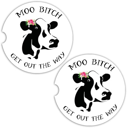 Cow Car Coasters for Cup Holders by UPNOWPRO