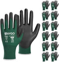KAYGO Safety Work Gloves for Men Women, PU Coated Palm & Fingers by KAYGO