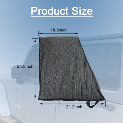 Front Window Sun Shade for Jeep, Breathable Side Window Shades Window Net - Image 6