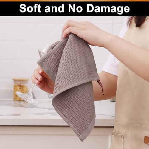 Homaxy 100% Cotton Waffle Weave Dish Cloths, 8 Pack - Image 4
