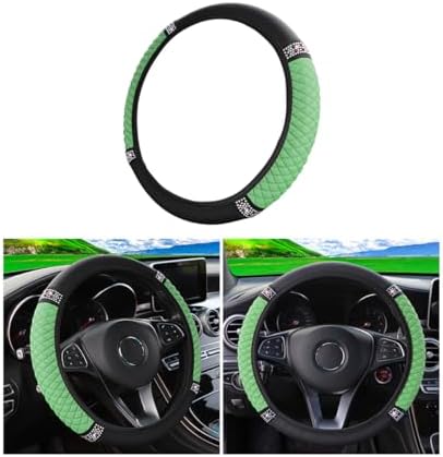 Osilly 15 Inch Rhinestone Leather Steering Wheel Cover by Osilly