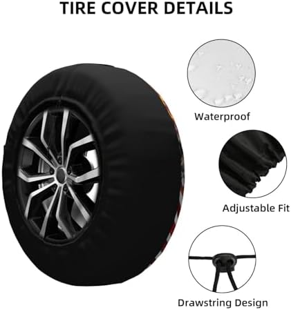 Spare Tire Cover for RV Camper, American Flag Eagle Motorcycle Tire Cover - Image 4