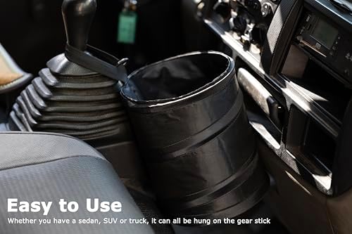 Ginsco 2Packs New Leakproof Car Trash Can, Mini Trash Can Pop-up Collapsible - Image 4