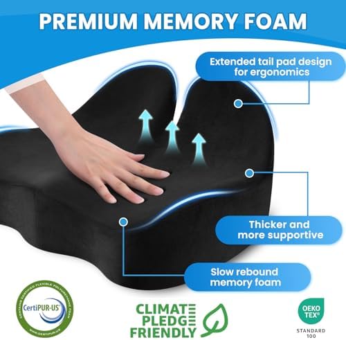 CushZone Ergonomic Seat Cushion, Sciatica Support - Image 3