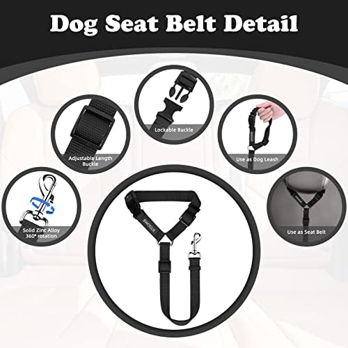 BWOGUE Dog Seat Belt for Car, Headrest Restraint Safety Lead, Dogs Cats - Image 3