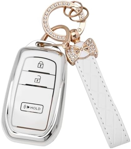 for Toyota Key fob Cover, 3 Buttons Soft TPU Key Fob Case by JAMCARI