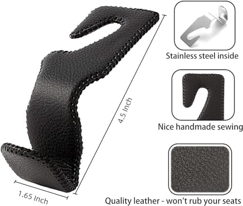AMVOYOA Headrest Hooks for Purses and Bags, Car Back Seat Headrest Hanger - Image 5