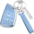 for Chevy Key Fob Cover, 6 Button TPU Protection Case by HEKBRYN
