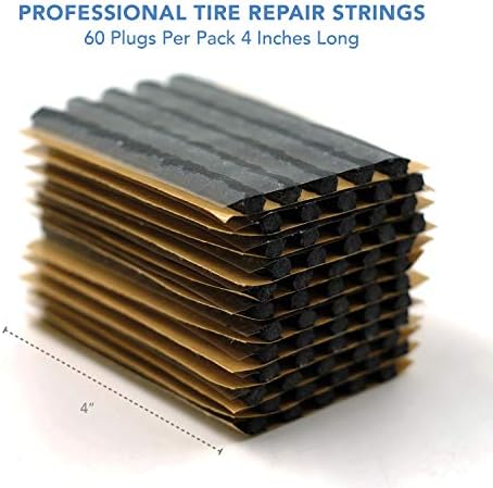 CKAuto 60 pcs 4" Black Tire Repair Strings Tire Repair Plugs - Image 2