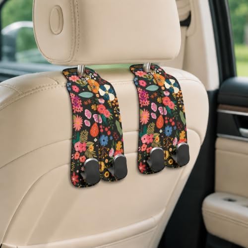 Cute Floral Car Seat Back Storage Headrest Hooks by Unknown