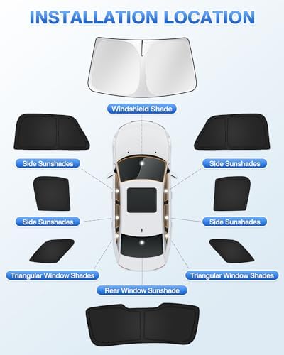Canvcle Sunshades for Ford Explorer 2011-2019 Accessories Windshield Sun Shade - Image 5