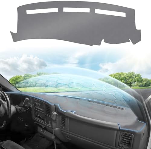 CARTIST Gray Dash Cover for 1999‑2006 Chevrolet Chevy Silverado GMC Sierra by cartist