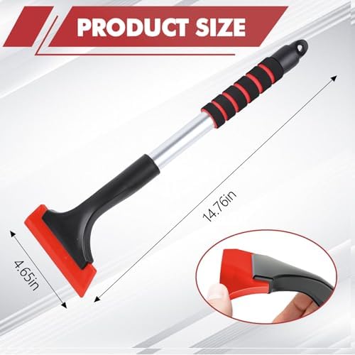 Hovom Ice Scraper for Car Windshield Window, Scratch Free Silicone Ice Snow - Image 2