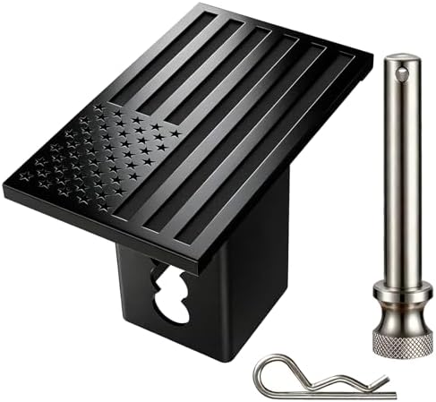Synrroe Heavy Duty American Flag Trailer Hitch Cover, 2 Inch - Image 2