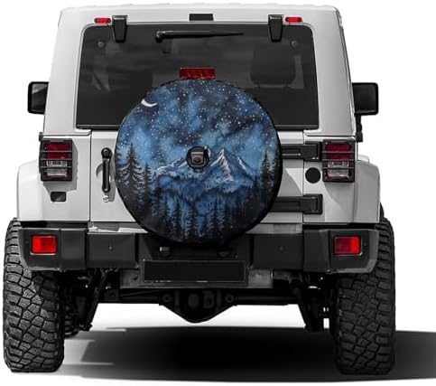 Mountain Moon Spare Tire Cover by Foruidea