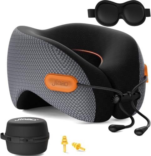 Ergonomic Travel Pillow, 100% Memory Foam Travel Neck Pillow by jiaao