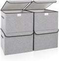 Bagnizer Linen Fabric Foldable Storage Cube Bin Organizer Basket by Bagnizer