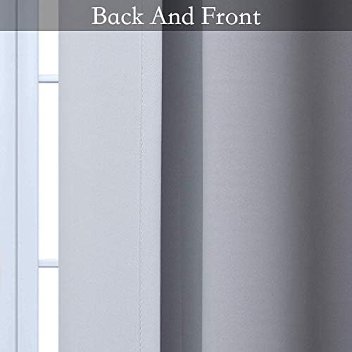 SimpleHome Ombre Black to Grey White Curtains - Image 6