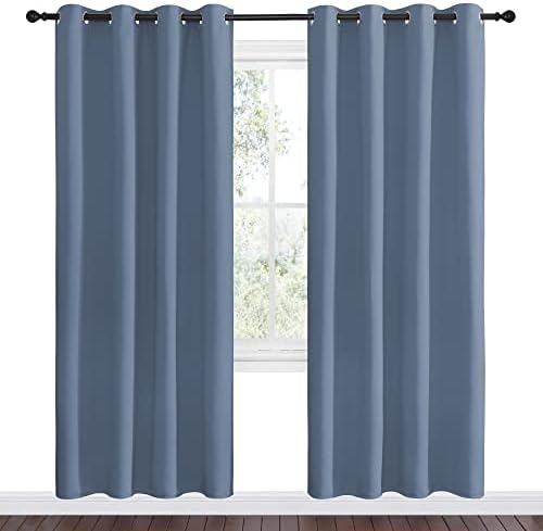 NICETOWN Stone Blue Blackout Curtains - Image 2