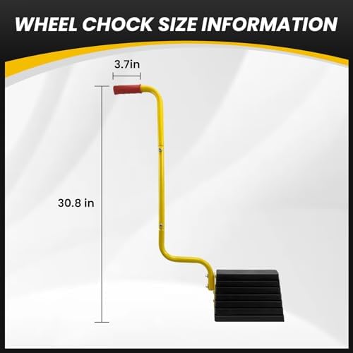 HOXWELL 2 Pack Heavy Duty Rubber Wheel Chock - Image 5