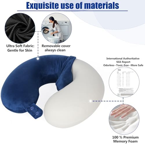 SAIREIDER Neck Pillows for Travel-Head Neck Support Travel Pillow for Traveling - Image 4