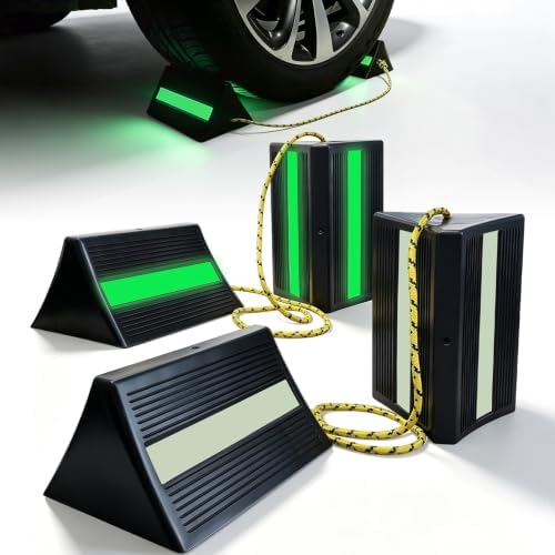 ROBLOCK Wheel Chocks for Trailer Glow in The Dark, RV & Camper, 3T GVW Capacity by ROBLOCK