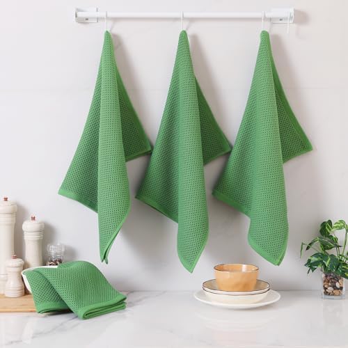 Homaxy 100% Cotton Oversized Waffle Weave Kitchen Towels 4-Pack - Image 6