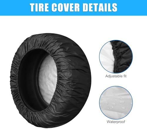 uxcell Universal 210D Oxford Spare Tire Cover - Image 3