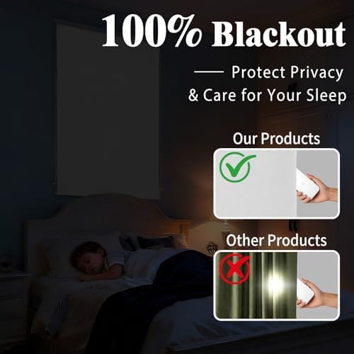100% Blackout Magic Tape Stick On Curtains Window Shades Pull Down Blackout - Image 2