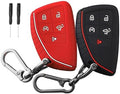 QBUC 2 Pcs Key Fob Cover for Chevy, 5 Buttons Silicone by QBUC