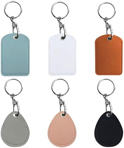 6 Pcs Key Fob Cover Set, Faux Leather Protector, Teardrop and Rectangle Access by Unknown