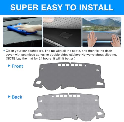 Autorder Gray Dashboard Cover Mat - Image 5