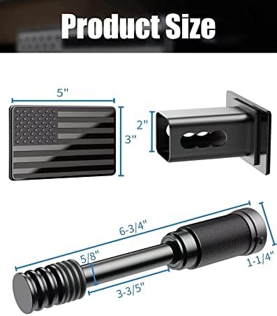 American Flag Metal Trailer Hitch Cover - Image 4
