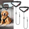 Idepet Dog Seat Belt for Car Stainless Steel 3 in 1 Dog Seatbelt 2Pcs Black by Idepet