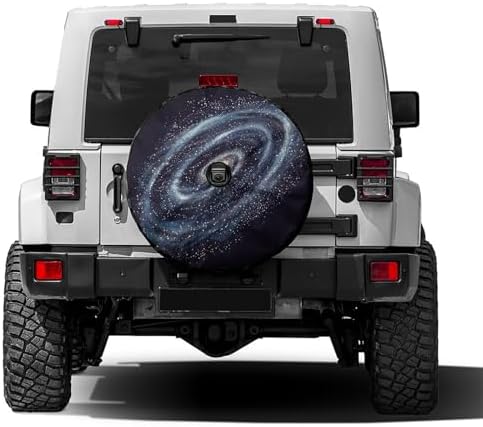 Spiral Galaxy and Stars Spare Tire Cover by Foruidea
