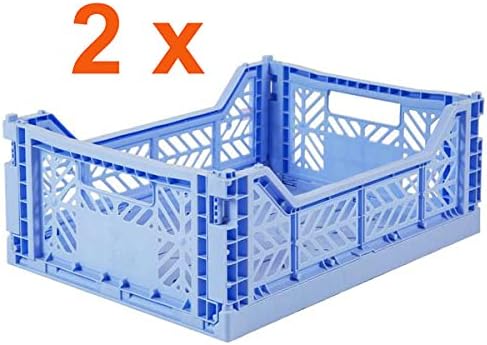 2 x AY-KASA - Midi-Box Collapsible Storage Bin Container Basket Tote, Folding - Image 2