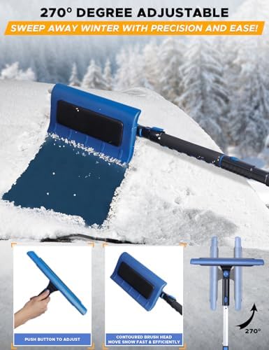 EcoNour 49" Snow Broom with Ice Scraper - Image 4