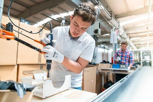 DULFINE Safety Work Gloves for Men & Women 12 Pairs, PU Coated White S - Image 3