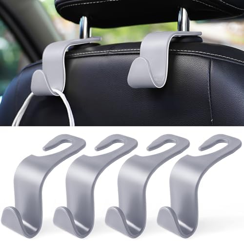 LivTee Car Seat Headrest Hook, Car Headrest Hidden Hook, 4 Pack Universal Auto by LivTee