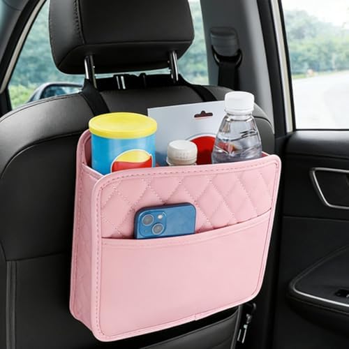 Car Seat Back Organizer, Leather Automotive Backseat Hanging Storage Pocket - Image 5