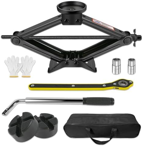 Car Jack Kit 2.5 Ton with Rubber Jack Pad, Emergency Kit Tire Changing Kit by Unknown
