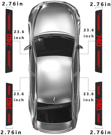 Door Sill Protectors for 7-Serie 740i, Carbon Fiber Leather Front/Rear Door - Image 5